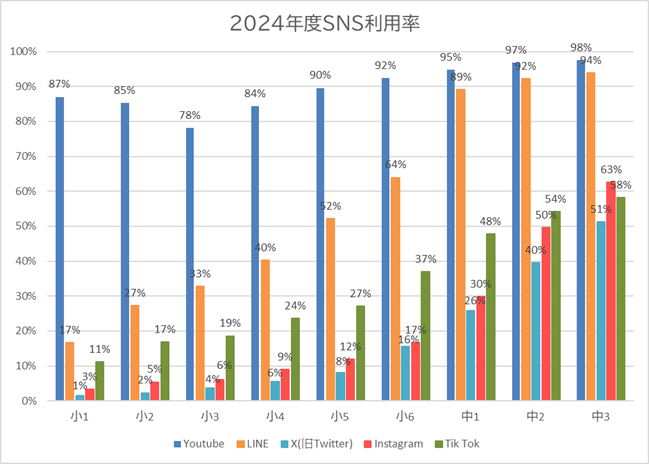 SNS利用率グラフ